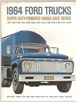 1964 Ford Motor Company Promotional / Advertising Brochure. Ford Trucks , Super Duty Powered Sing...