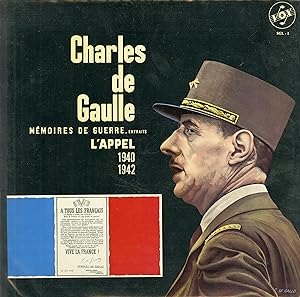 "Charles De GAULLE" Mémoires de guerre L'APPEL 1940-1942 / Texte dit par Jean-Louis BARRAULT / LP...