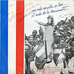"GÉNÉRAL DE GAULLE" Voyage MADAGASCAR et AFRIQUE NOIRE (1958) / De FORT-LAMY à DAKAR / Discours d...
