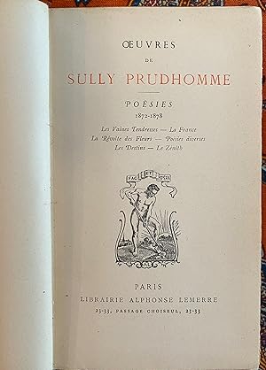 Oeuvres de Sully Prudhomme Poesies 1872-1878