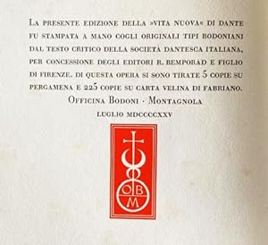 Vita Nuova di Dante. Proemio di Benedetto Croce.