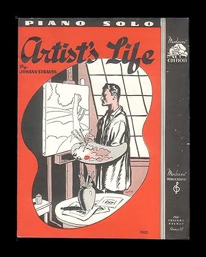 An Artist's Life - A Waltz by Johann Strauss. Vintage Sheet Music from 1940, Issued by Moderné Pu...