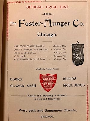 Official Price List from the Foster-Munger Co. Chicago . : Doors, Blinds, Glazed Sash, Mouldings ...