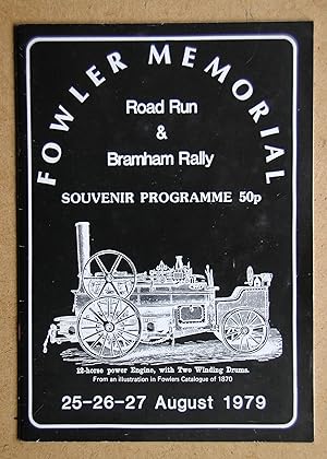 Fowler Memorial Road Run & Bramham Rally. August 1979. Souvenir Programme.