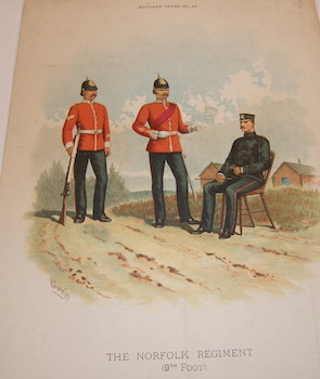 The Norfolk Regiment (9th Foot), Supplement to The Army & Navy Gazette, January 2, 1892. Mounted ...