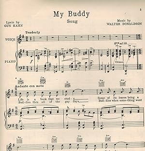 My Buddy - Vintage Sheet Music