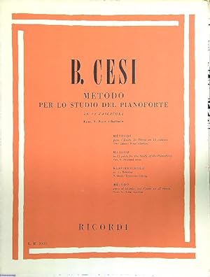 Cesi. Metodo per lo studio del pianoforte (Fasc. V)