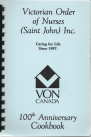 VON Canada 10th anniversary Cookbook; Saint John. N.B.