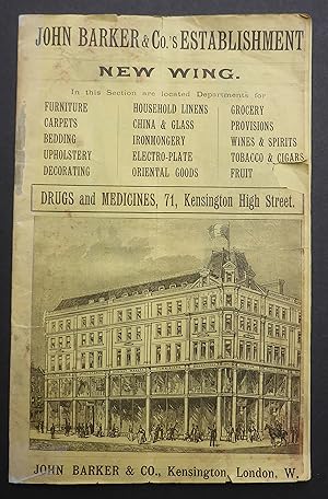 John Barker & Co's Establishment - New Wing Kensington High Street, London - Catalogue 1890