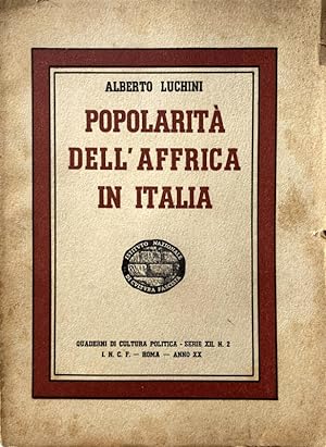 LA POPOLARITÀ DELL'AFFRICA IN ITALIA