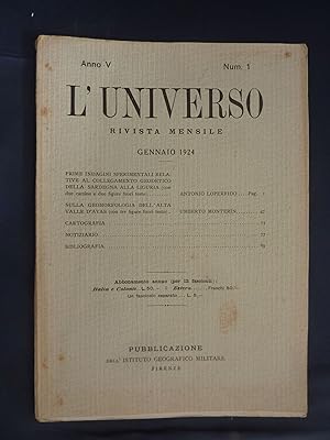 L'UNIVERSO RIVISTA MENSILE Anno V Num. 1 Gennaio 1924