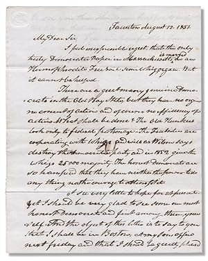 [1851 Autograph Letter Signed by Marcus Morton, Massachusetts Governor, Supreme Court Judge, and ...