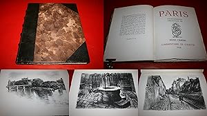 Paris. Illustré de 20 lithographies originales de Reine Cimière (1938). - Texte par Colette. + Un...