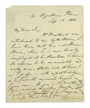 ALS concerning Dr. Hanthall, recipient unknown