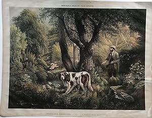 MARSDEN'S AMERICAN FIELD SPORTS. No. 4. Woodcock Shooting - Chasse Aux Becasses - Seek Dead [capt...