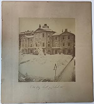 OLD CITY HALL ON SCHOOL ST 1858 [manuscript caption title]