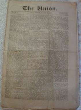 Abraham Lincoln 1861 Inauguration Newspaper
