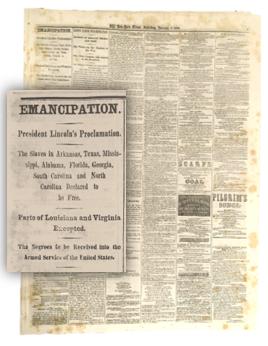The New York Times Prints the Emancipation Proclamation for the First Time