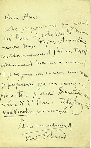 Darius Milhaud Autograph Letter Signed About Making Records and His Work