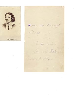 Anna Dickinson, leader of the American Women Suffrage Movement Writes About Women's Freedom: "Abo...