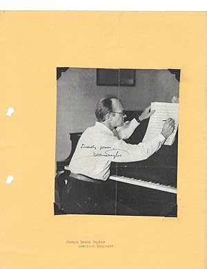 Composer Joseph Deems Taylor Signed Printed Photo