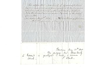 1840s Massachusetts Archive of 13 Letters Relating to a Woman's Employment