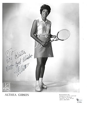 African-American Tennis Legend Althea Gibson Signed Photo