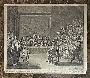 Original Engraving- The Trial of the King Charles I - First Edition - circa 1649