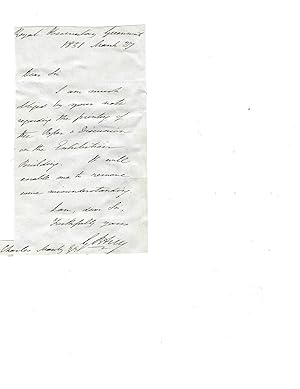 Mathematician and Astronomer Royal Sir George Biddell Airy Autograph Letter Signed