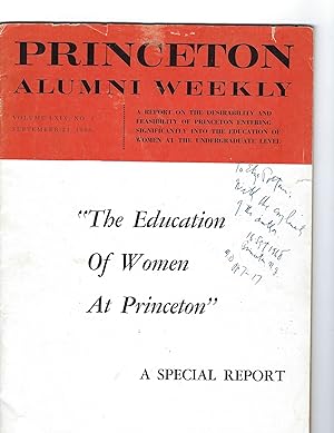 Special Report from 1968 that Opened Princeton to Women, Inscribed by the Author