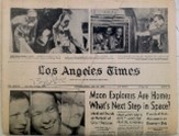 "Moon Explorers Home" 1969 Newspaper Signed Buzz Aldrin