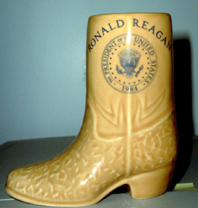 Reagan White House Gift: "Ronald Reagan" Cowboy Boot with Presidential Seal