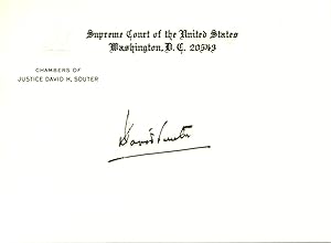 David Souter Signed "Supreme Court of the United States" Card