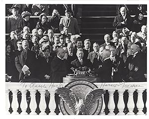 Signed and Inscribed Inauguration Photo of Harry S. Truman