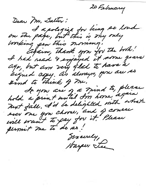 Harper Lee Autograph Letter signed to a Fellow Author
