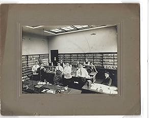 Only Woman in Laboratory - Pharmacological Class with One Woman Student, 1900