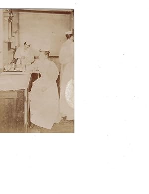 Original Photo of Women Nurses Working in a Hospital, circa. 1900