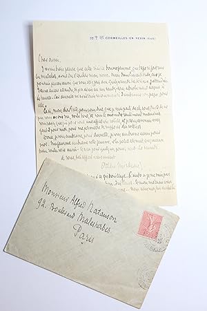 Lettre autographe signée d'Octave Mirbeau adressée à Alfred Natanson : "J'avais bien pensé que ce...
