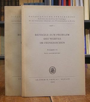 Beiträge zum Problem des Wortes im Chinesischen. Zwei Teile cplt. in zwei Heften.