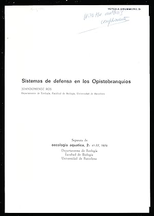 Sistemas de defensa en los Opistobranquios (Defense systems in Opistobranchs)