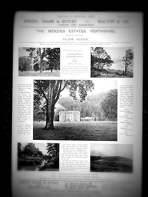 The Menzies Estates Perthshire, Castle Menzies, Farleyer House and Foss, a full page property adv...
