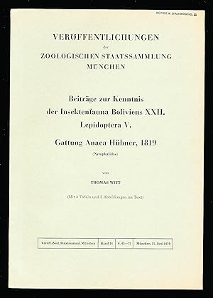Beitrage zur Kenntnis der Insektenfauna Boliviens XXII. Lepidoptera V. Gattung Anaea Hubner, 1819...