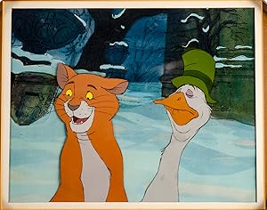 Original Walt Disney Production celluloid with background featuring Thomas O'Malley and Uncle Wal...