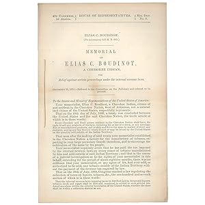 Elias C. Boudinot. (To accompany bill H. R. 603.) Memorial of Elias C. Boudinot, a Cherokee India...