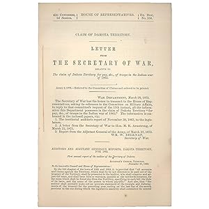 Establishment of Indian Tribes. Letter from the Secretary of the Interior Transmitting Letter fro...