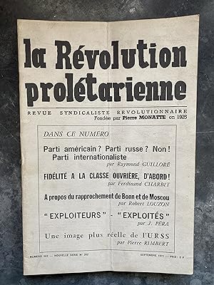 La Revolution proletarienne (187 issues)