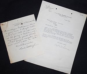Typed letter signed by Captain Reginald R. Belknap to Major Eben Putnam