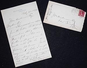 Handwritten letter to J. M. Dickinson, Lisbon, Ohio, from Senator John Sherman