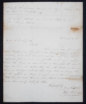 Benjamin Rich & Sons to Nathaniel Cushing & Co. re: order for anchors