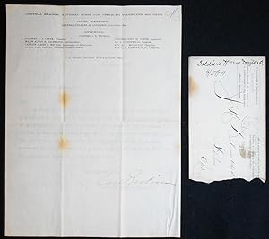 Typed letter, to J. M. Dickinson, Lisbon, Ohio, signed by Major Carl Berlin, Assistant Adjutant G...